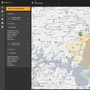 DRONESHIELD DroneSentry-C2 platforma software de conștientizare a contracarării UAS
