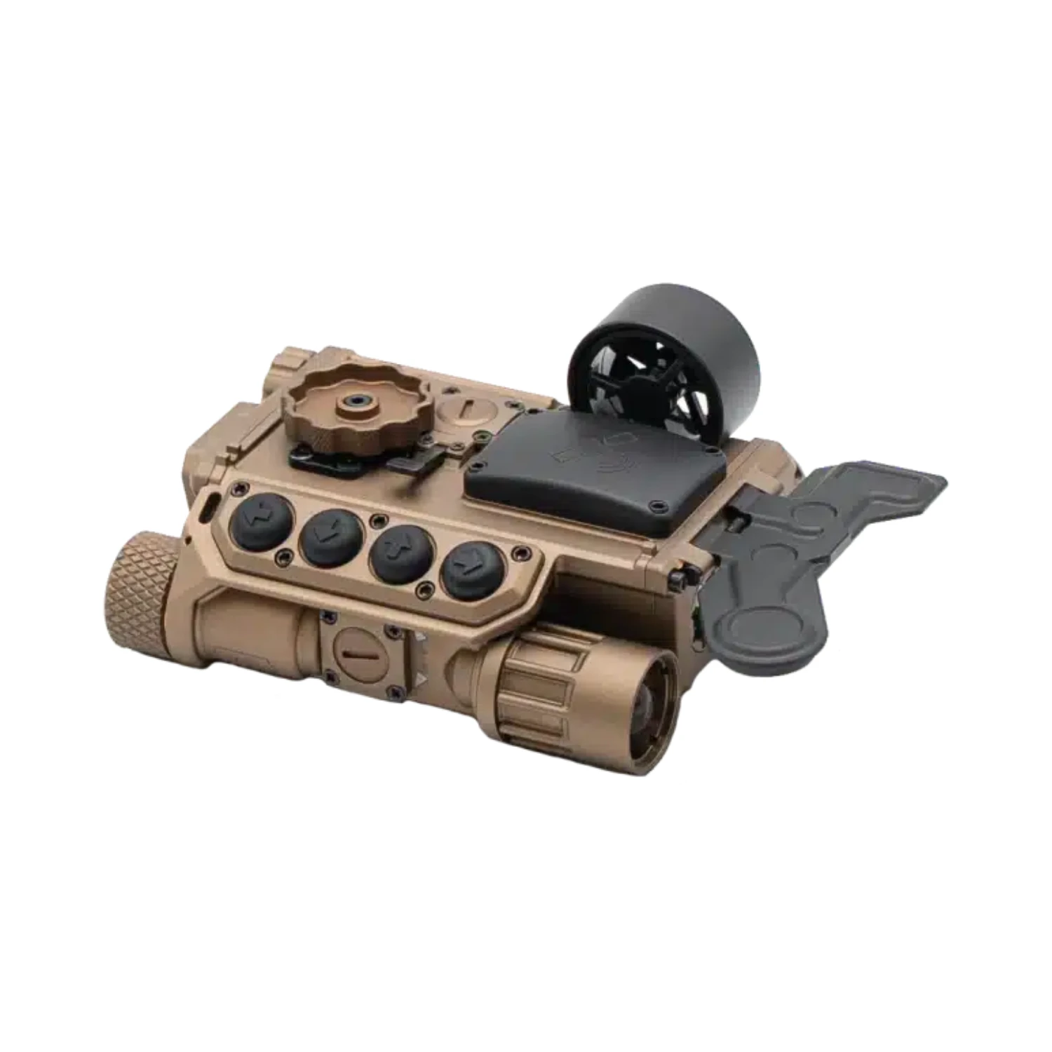 QRF-4500-BC Surveillance vue en angle, beige, bouton de mise au point illustré.