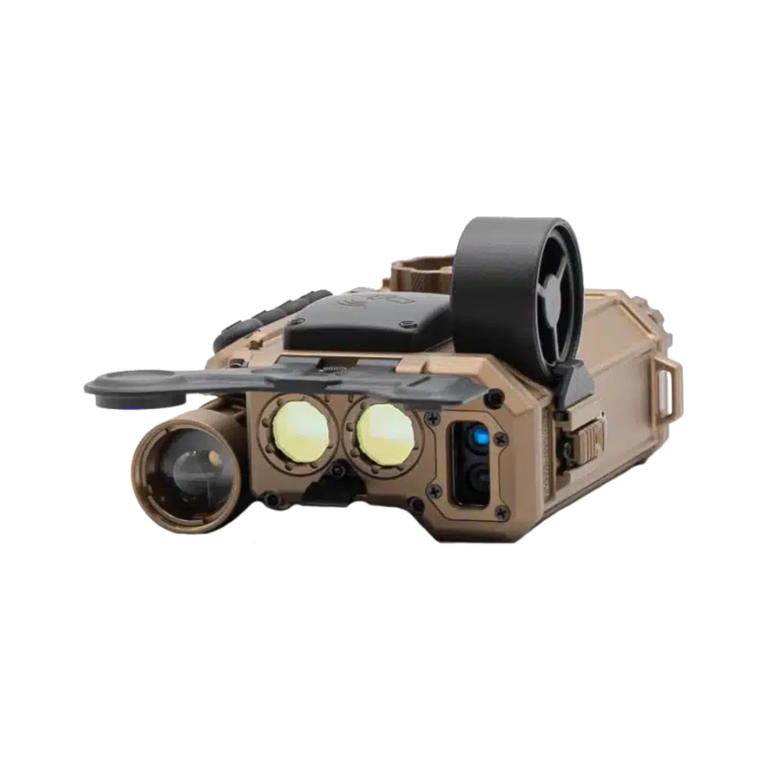 QRF-4500-BC Vue frontale de surveillance, beige, double lentille mise en évidence.