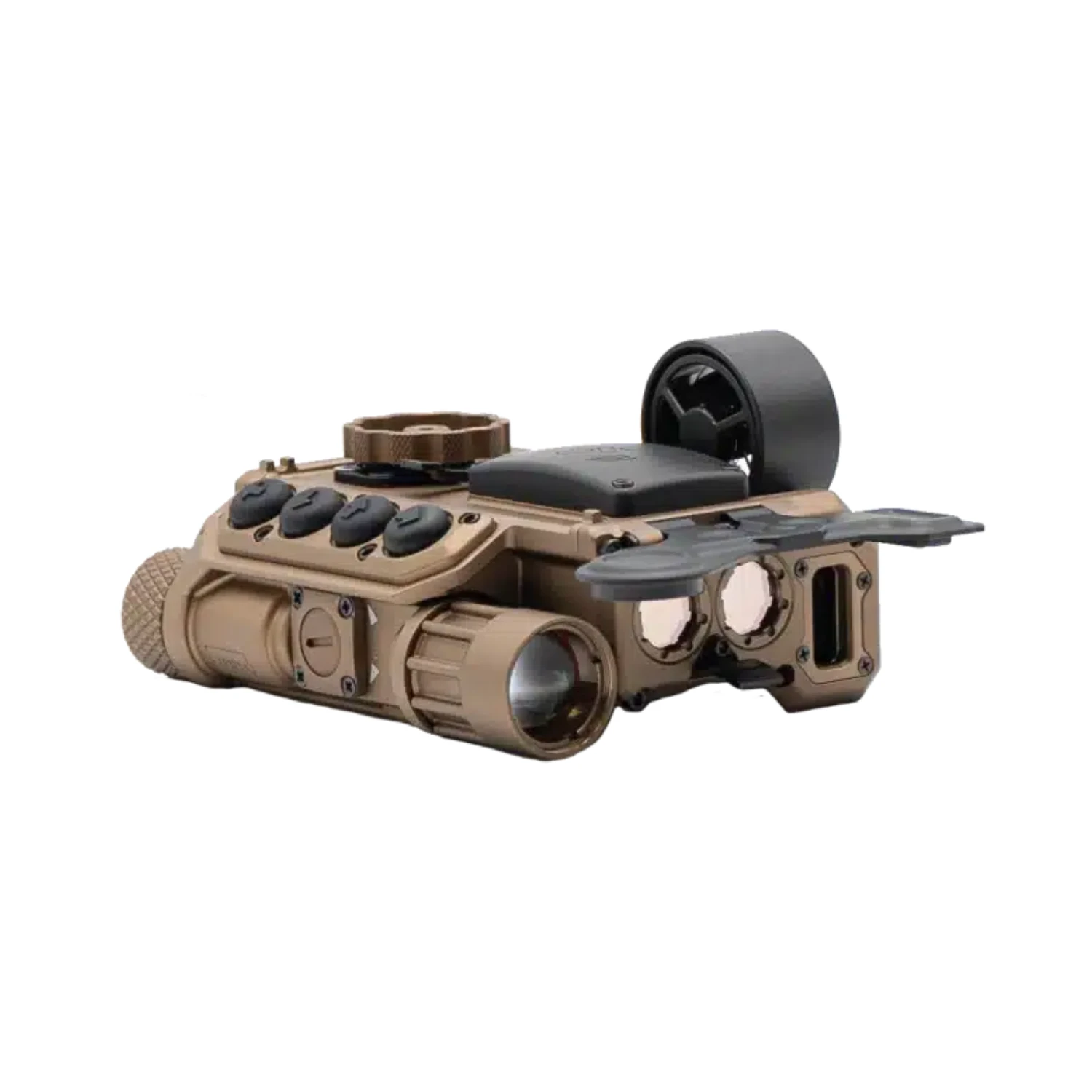 QRF-4500-BC Surveillance, angle supérieur, bronzage, mise au point détaillée de l'objectif.