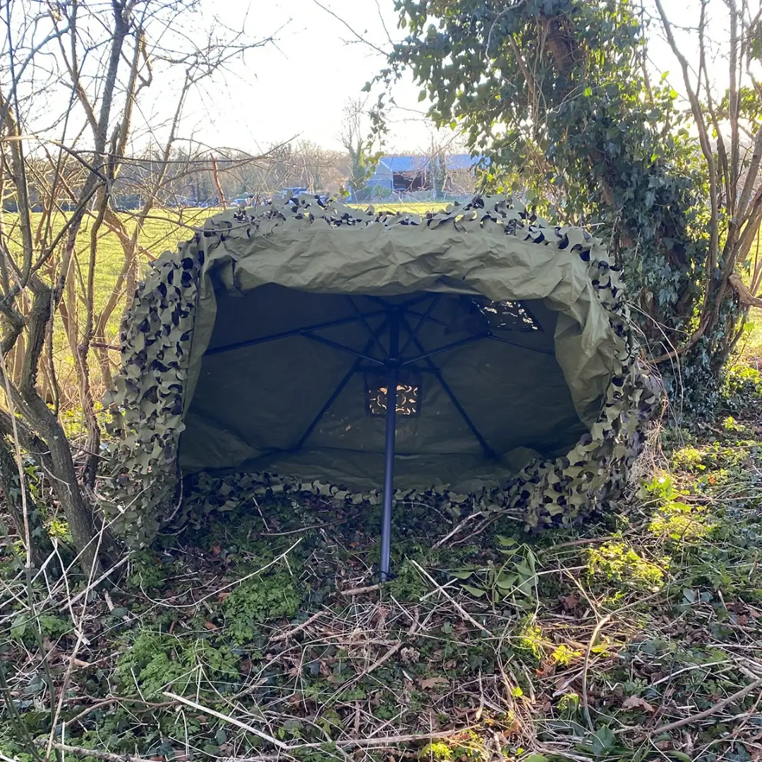 Stargazer Camouflage System belső nézet, zöld lombkorona, nyitott szerkezet.